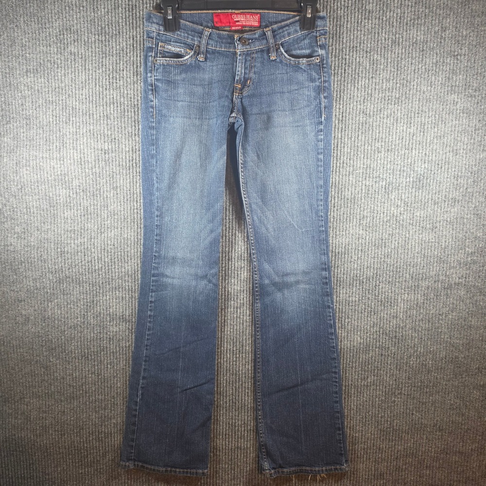 Guess Bootcut Jeans Womens 24 Blue Good Stretch Low Rise Y2K JTCB159